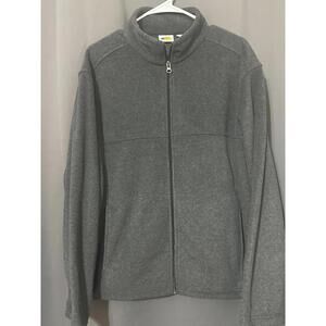 Bass Pro Shops Fleece Jacket M Gray Zip-Up Outdoor Layer